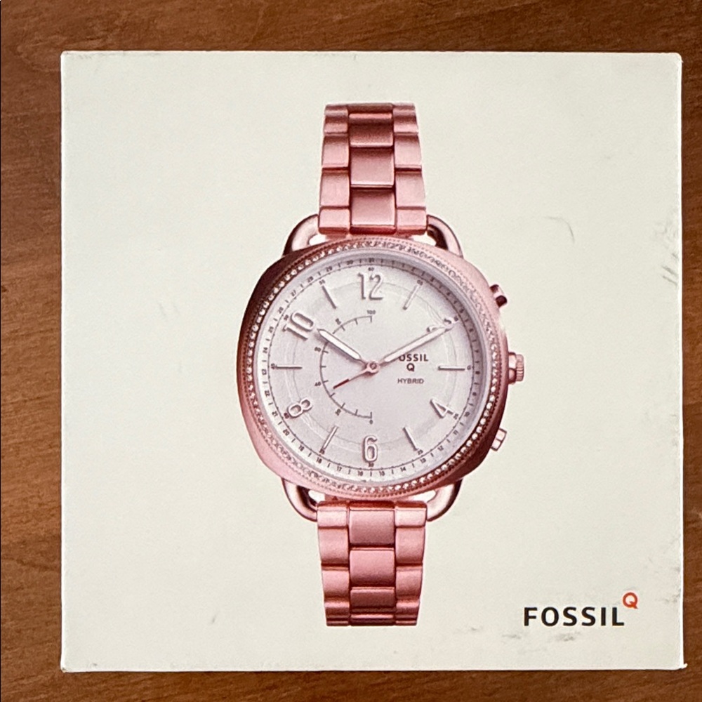 NWT Fossil Q Hybrid Pink Watch
